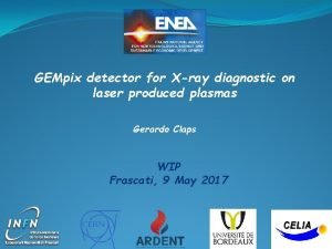 GEMpix detector for Xray diagnostic on laser produced