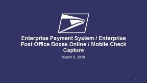 Enterprise payment system account creation