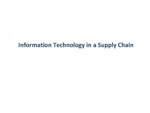 Transaction management foundation in supply chain