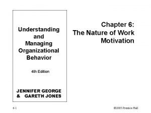 Chapter 6 organizational behavior