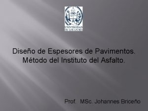 Diseo de Espesores de Pavimentos Mtodo del Instituto