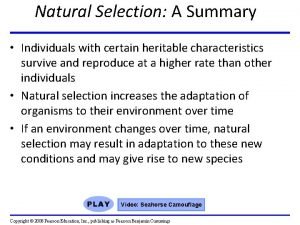Types of selection