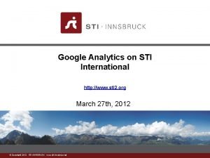 Google Analytics on STI International http www sti