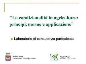 La condizionalit in agricoltura principi norme e applicazione