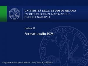 Formato audio pcm