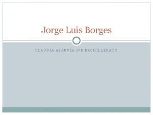 Jorge luis borges biografia