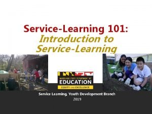 Msde service learning