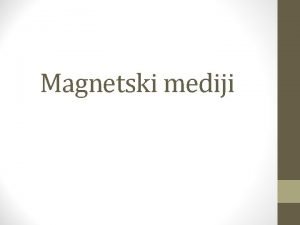 Magnetni mediji