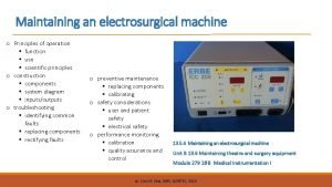 Electrosurgical unit principle