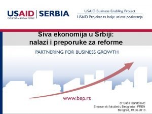 Siva ekonomija u Srbiji nalazi i preporuke za