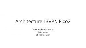 Architecture L 3 VPN Pico 2 RENATER le