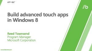 Windows touch api