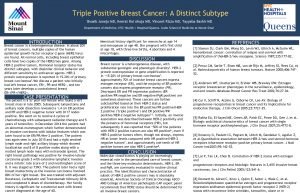 Triple Positive Breast Cancer A Distinct Subtype Shoaib