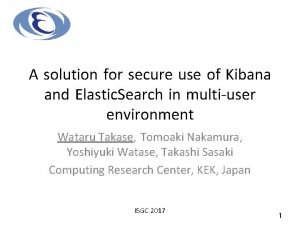 A solution for secure use of Kibana and