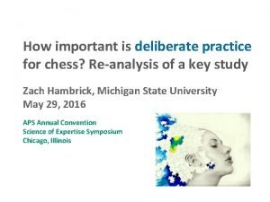 Deliberate practice chess
