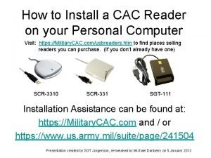 Military cac install