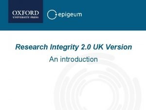 Epigeum research integrity training