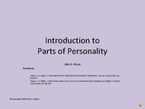 Parts of personality