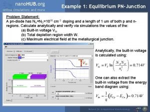 nano HUB org online simulations and more Example