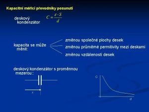 Kapacitn mic pevodnky posunut deskov kondenztor zmnou spolen