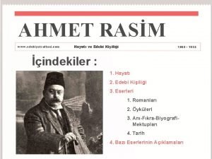 Ahmet rasim fıkra örnekleri