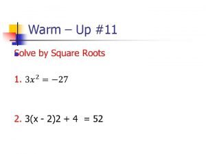 Quadratic formula examples