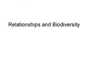 Relationships and Biodiversity Botana cura TEST ONE Structural
