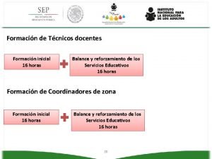 Formacin de Tcnicos docentes Formacin inicial 16 horas