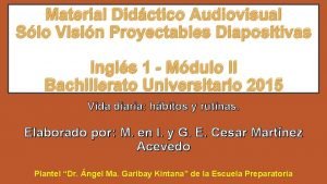 Material Didctico Audiovisual Slo Visin Proyectables Diapositivas Ingls