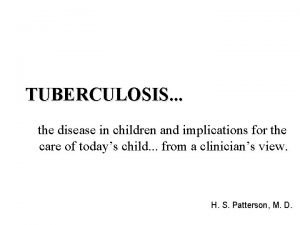Pathophysiology of tuberculosis