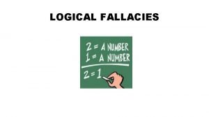 LOGICAL FALLACIES A logical fallacy is a flaw