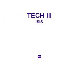 TECH III ISIS 1 24 februar 2021 ISIS