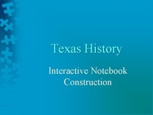Texas history interactive notebook