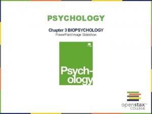 PSYCHOLOGY Chapter 3 BIOPSYCHOLOGY Power Point Image Slideshow