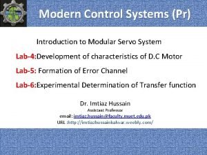 Modular servo system