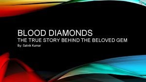 Blood diamond true story or not