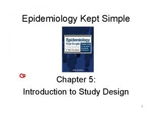 Epidemiology kept simple