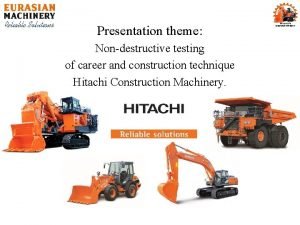 Presentation theme Nondestructive testing of career and construction