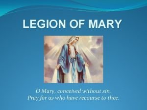 O mary conceived without sin