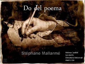 Do del poema Stphane Mallarm Helena Cardiel 1