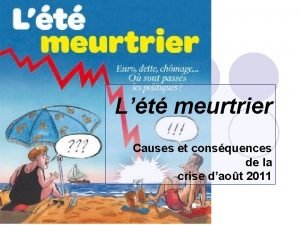 Lt meurtrier Causes et consquences de la crise