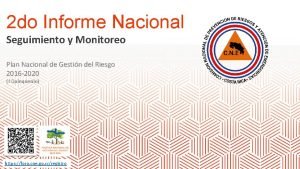 2 do Informe Nacional Seguimiento y Monitoreo Plan