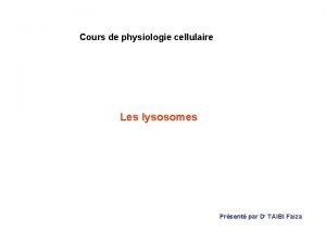 Lysosomees