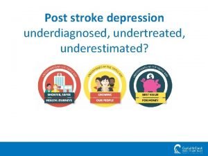 Post stroke depression underdiagnosed undertreated underestimated Definition Better