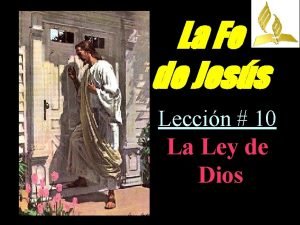 La fe de jesús lección 10