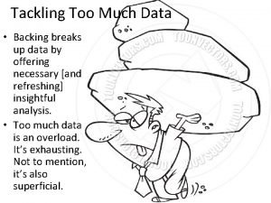 Tackling Too Much Data Backing breaks up data