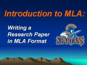 Mla research paper introduction