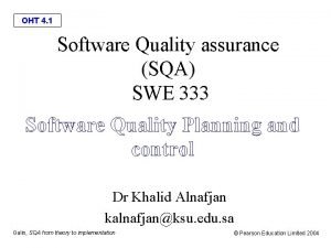 Software quality control checklist