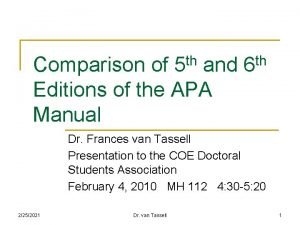 th 5 Comparison of and Editions of the