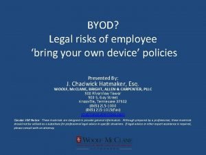 BYOD Legal risks of employee bring your own